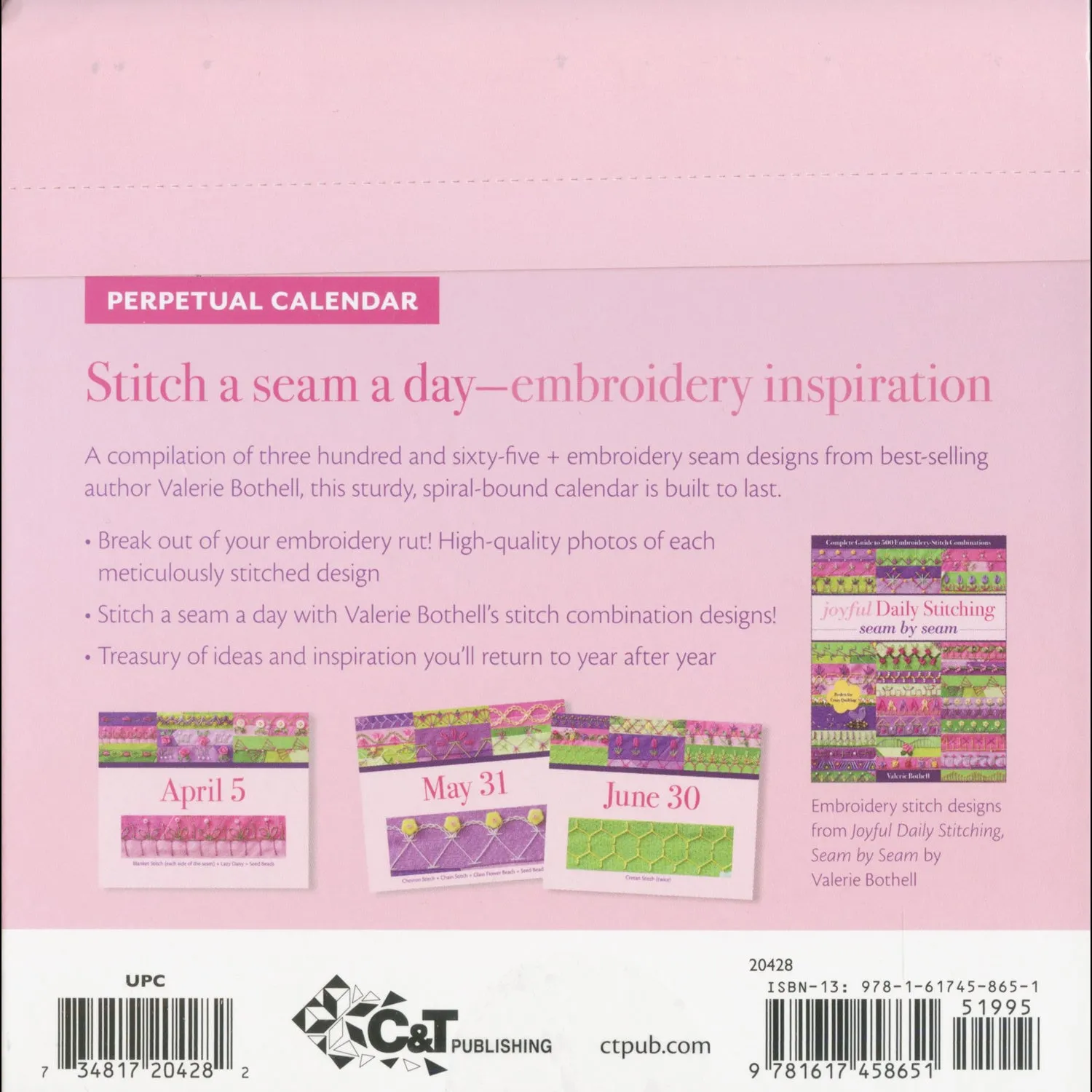 365  Embroidery Combinations Perpetual Calendar